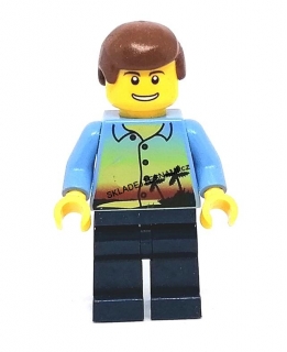 LH1861 HRANÁ LEGO MINIFIGURKA MUŽ V PLÁŽOVÉ KOŠILI