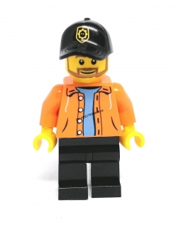 LH1908 HRANÁ LEGO MINIFIGURKA MUŽ V ČERNÉ KŠILTOVCE
