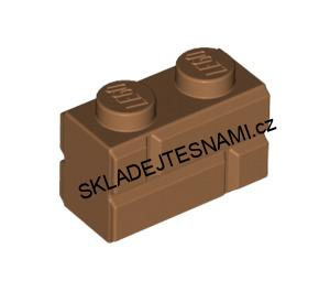 LH1802 LEGO HRANÁ CIHLA 2X1 NOPEK RELIÉF CIHLA Dark Flesh