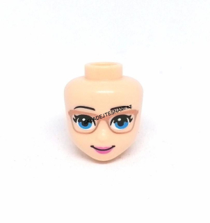F654 LEGO FRIENDS HLAVA DÍVKA S BRÝLEMI