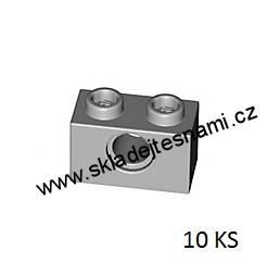 LH347 LEGO HRANÉ 10 KS KOSTIČKY 2 NOPKY S KULATÝM OTVOREM