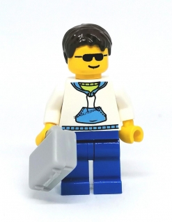 LH2113 HRANÁ LEGO MINIFIGURKA OBCHODNÍ CESTUJÍCÍ S KUFŘÍKEM