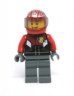 LH2125 HRANÁ LEGO MINIFIGURKA MUŽ ZÁVODNÍK ŘIDIČ MOTORKÁŘ