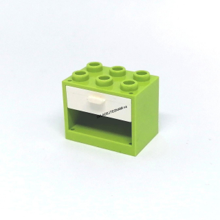 LH1910 LEGO HRANÁ ZELENÁ SKŘÍŇKA BÍLÝ ŠUPLÍK